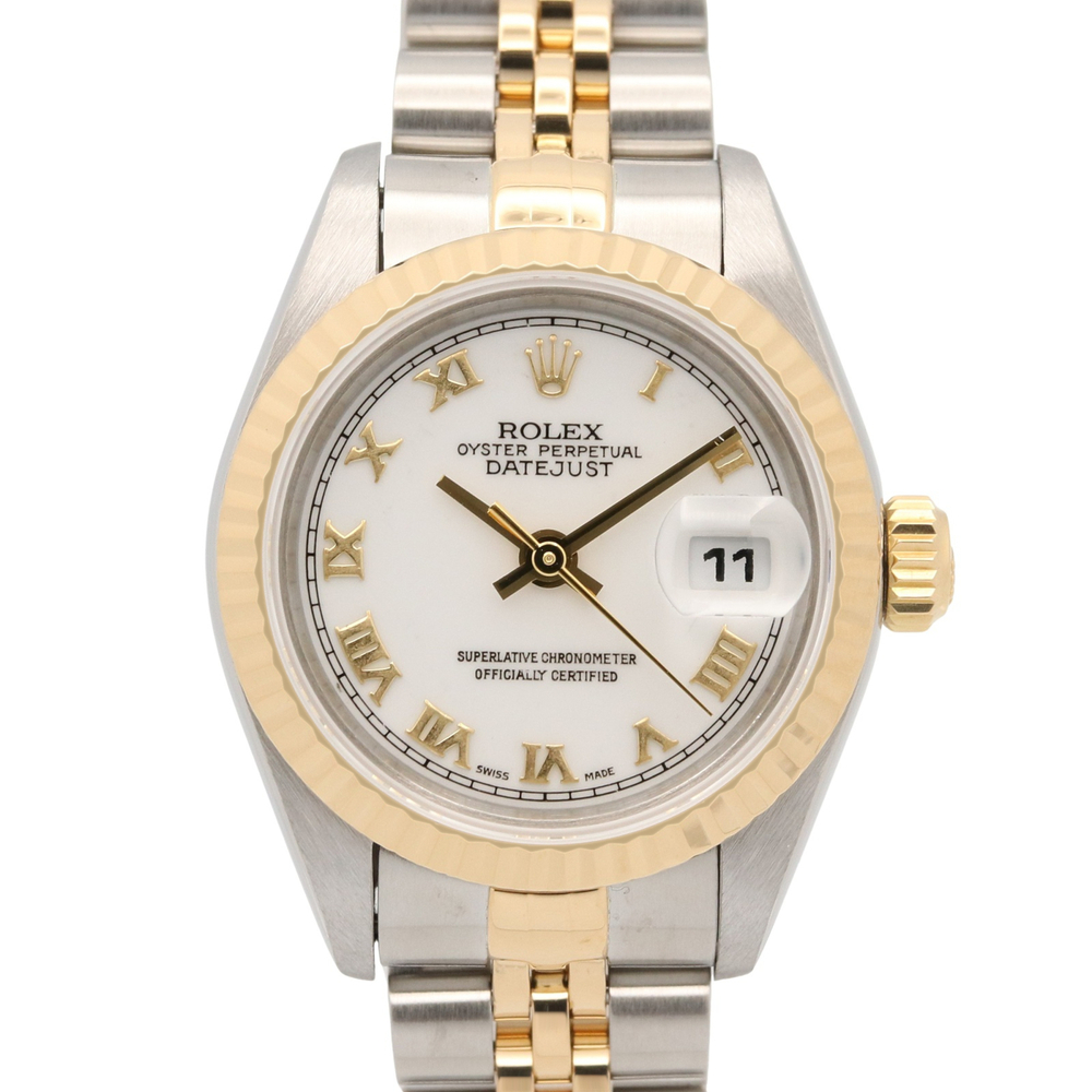Rolex Datejust S-series watch, 18K (yellow gold), stainless steel, ladies', w...
